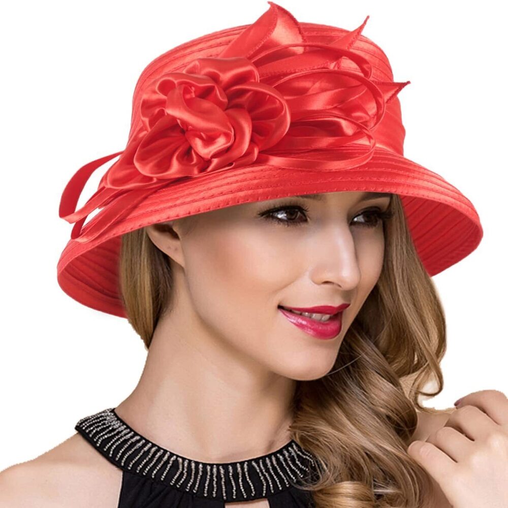 4233 Women Derby Church Dress Bucket Hat Fascinators Bridal Tea Party